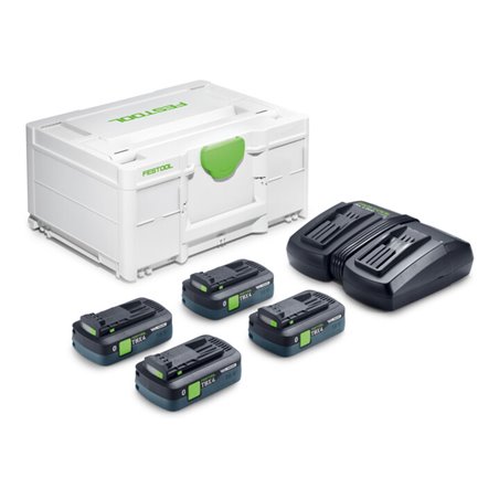 Festool Energie-Set SYS 18V 4xTBX4/TCL6DUO