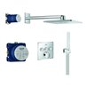 Grohe Fertigmontageset SmartControl Unterputz-Duschsystem, m 3 Absperrventil, eck., chr