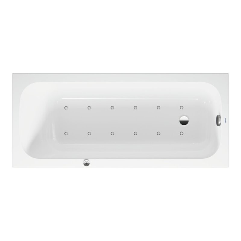 Duravit Whirlwanne Qatego 160x70cm, Air-Sys, EB-Version, 1 RS, we.