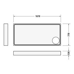 Duravit Rechteck-Duschwanne Starck Slimline 170x80x6cm, weiß