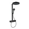 hansgrohe Brause-Set Rainfinity m Thermostat, Brausekopf 360mm, mattschwarz