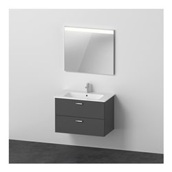 Duravit Möbel-Set XBase 83x49cm, WT, WTU 2 SchKa., Sp., graph ma