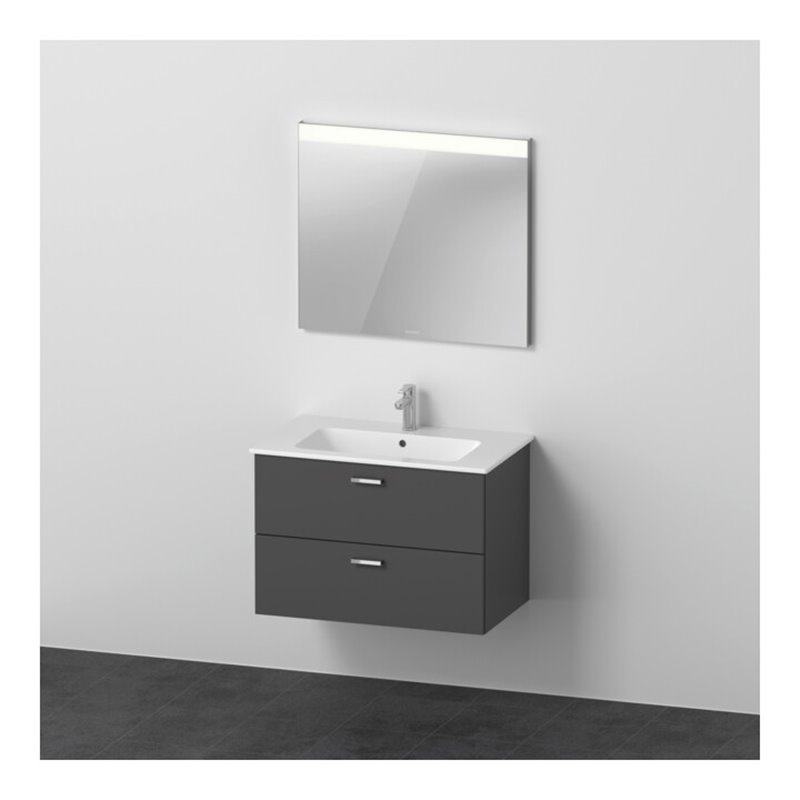 Duravit Möbel-Set XBase 83x49cm, WT, WTU 2 SchKa., Sp., graph ma