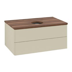 V&B Waschtischunterschrank ohne Frontstruktur Antao 80x36x50cm, WBP w. wal, si Gr m Lac