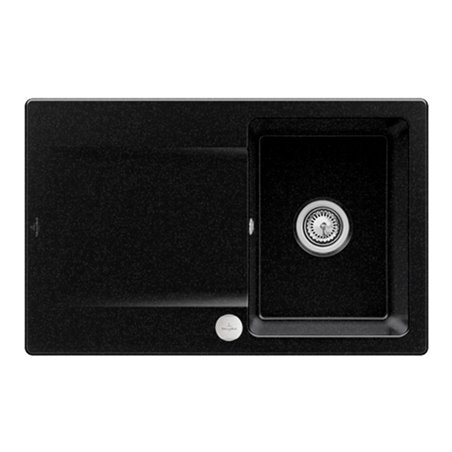 V&B Flächenbündige Spüle Siluet 45 Flat m Abl.garn, Excenterbetätigung, chromite