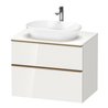 Duravit Waschtischunterschrank D-Neo 80x55cm, b geb/w g, 2 SBK, 1 A, 1 Pl