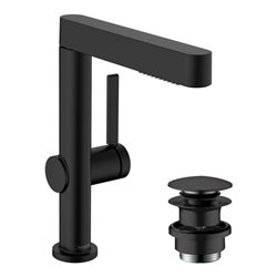 hansgrohe Waschtisch-Einhebelmischer 230 Finoris m Ausz-br 2jet, Pus-Op-Abl, sw ma