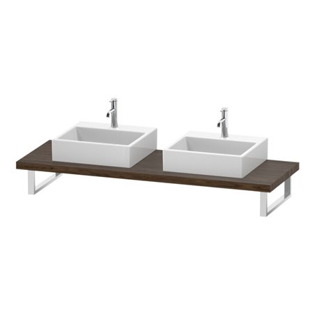 Duravit Konsole L-Cube 80-200x55cm, 2 A., Stä 4.5cm, Nussb dkl.