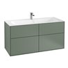 V&B Waschtischunterschrank Wandbeleuchtung Finion 119,6x59,1x49,8cm, Olive Matt Lacuer
