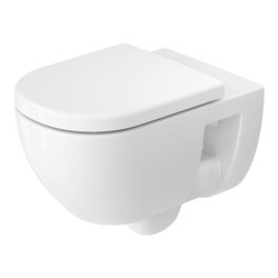 Duravit Wand-WC, Tiefspüler D-Code 37x57cm, 4,5 l, riml, w, o vorm. Scharn.