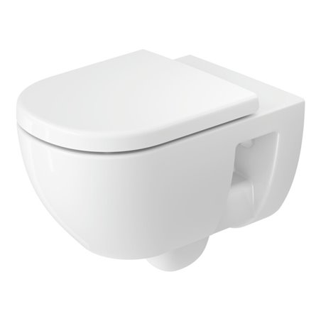 Duravit Wand-WC, Tiefspüler D-Code 37x57cm, 4,5 l, riml, w, o vorm. Scharn.