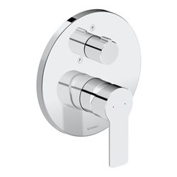 Duravit Fertigset UP-Brause-Einhebelmischer D-Code Keramikmisch., rd, mit Umstellung, chrom