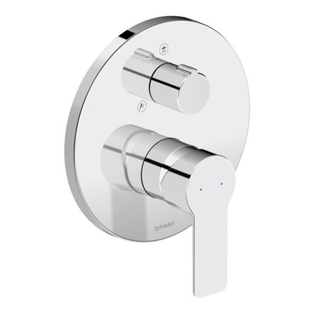 Duravit Fertigset UP-Brause-Einhebelmischer D-Code Keramikmisch., rd, mit Umstellung, chrom