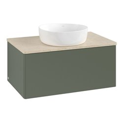 V&B Waschtischunterschrank ohne Frontstruktur -Beleuchtung Antao 80x36x50cm, WBP botti., lea gre. m Lac