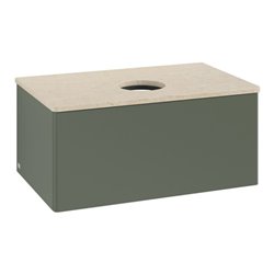 V&B Waschtischunterschrank ohne Frontstruktur -Beleuchtung Antao 80x36x50cm, WBP botti., lea gre. m Lac