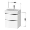 Duravit Waschtischunterschrank D-Neo 58,4x44,2cm, ch/nb N, 1 Schubk., 1 Ausz.