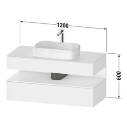 Duravit Waschtischunterschrank Qatego 120x55x60cm, gra m/ta m, Pl, 1 Kast