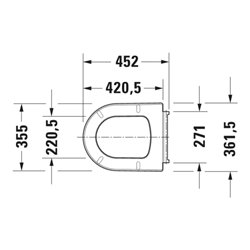 Duravit WC-Sitz Balcoon Überlappend, abn., o Abs, Clay ter ma