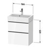 Duravit Waschtischunterschrank D-Neo Compact 58,4x37,2xcm, 1 Kast, 1 A, g pol/weiß ma