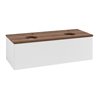 V&B Waschtischunterschrank mit Frontstruktur, mit Beleuchtung Antao 120x36x50cm, HL, WBP w. wal, glo wh. Lac