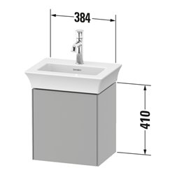 Duravit Waschtischunterschrank White Tulip 38,4x29,8cm, 1 T, An R, E N gra s-matt