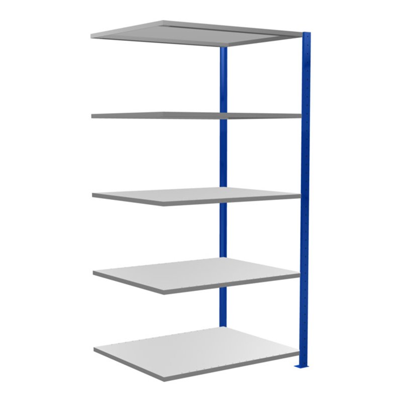 Schulte Anbauregal Steckregal MULTIplus150 2000 x 1000 x 800 mm 5 Fachböden Kreuzstrebe RAL 5010/verzinkt
