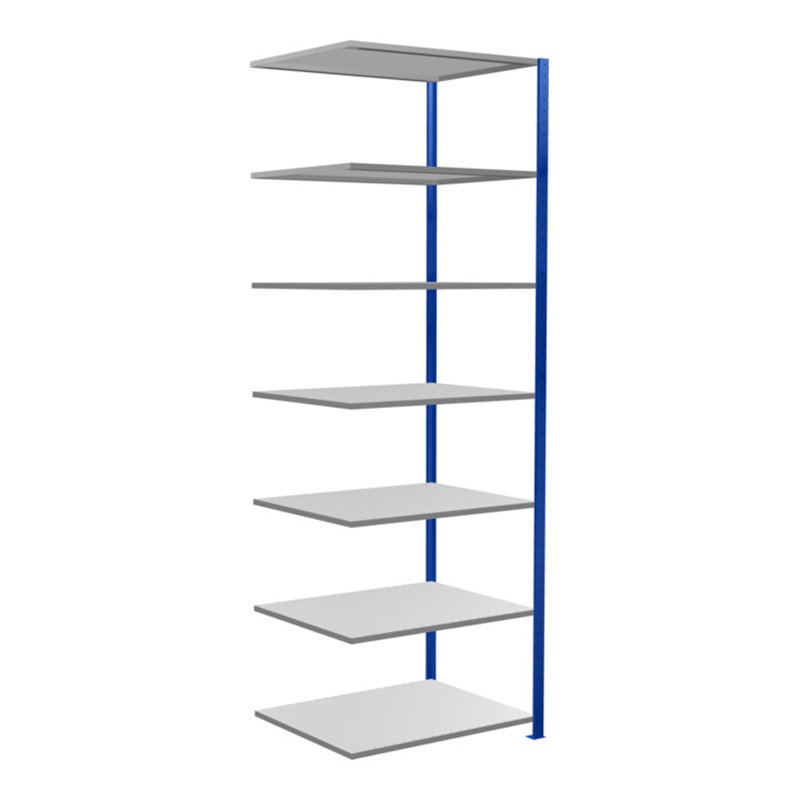 Schulte Anbauregal Steckregal MULTIplus150 3000 x 1000 x 800 mm 7 Fachböden Kreuzstrebe RAL 5010/verzinkt