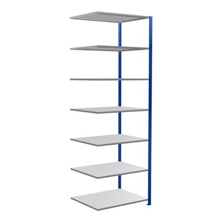 Schulte Anbauregal Steckregal MULTIplus150 3000 x 1000 x 800 mm 7 Fachböden Kreuzstrebe RAL 5010/verzinkt