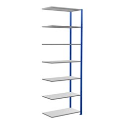 Schulte Anbauregal Steckregal MULTIplus150 3000 x 1000 x 500 mm 7 Fachböden Kreuzstrebe RAL 5010/verzinkt