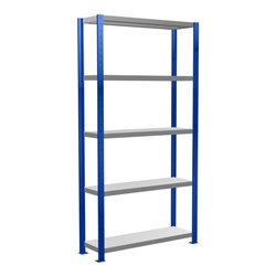 Schulte Grundregal Steckregal MULTIplus250 2000 x 1000 x 300 mm 5 Fachböden Kreuzstrebe RAL 5010 enzianblau/verzinkt