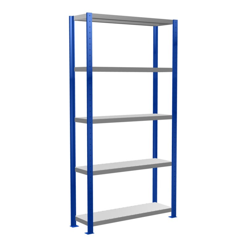 Schulte Grundregal Steckregal MULTIplus250 2000 x 1000 x 300 mm 5 Fachböden Kreuzstrebe RAL 5010 enzianblau/verzinkt