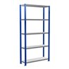 Schulte Grundregal Steckregal MULTIplus250 2000 x 1000 x 300 mm 5 Fachböden Kreuzstrebe RAL 5010 enzianblau/verzinkt