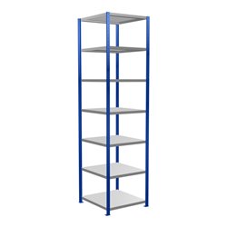 Schulte Grundregal Steckregal MULTIplus250 3000 x 750 x 800 mm 7 Fachböden Kreuzstrebe RAL 5010 enzianblau/verzinkt/verzinkt