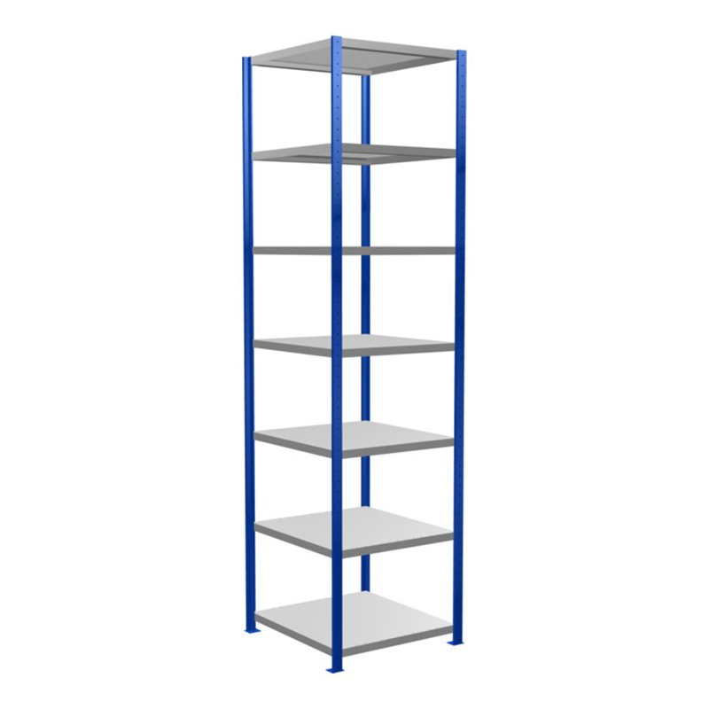 Schulte Grundregal Steckregal MULTIplus250 3000 x 750 x 800 mm 7 Fachböden Kreuzstrebe RAL 5010 enzianblau/verzinkt/verzinkt