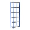 Schulte Grundregal Steckregal MULTIplus250 2500 x 750 x 400 mm 6 Fachböden Kreuzstrebe RAL 5010 enzianblau/verzinkt/verzinkt