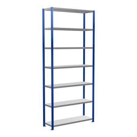 Schulte Grundregal Steckregal MULTIplus250 3000 x 1300 x 400 mm 7 Fachböden Kreuzstrebe RAL 5010 enzianblau/verzinkt