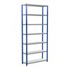 Schulte Grundregal Steckregal MULTIplus250 3000 x 1300 x 400 mm 7 Fachböden Kreuzstrebe RAL 5010 enzianblau/verzinkt