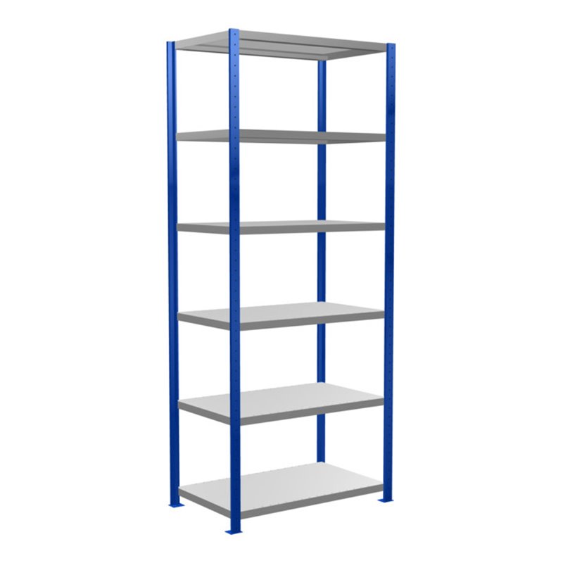 Schulte Grundregal Steckregal MULTIplus250 2500 x 1000 x 600 mm 6 Fachböden Kreuzstrebe RAL 5010 enzianblau/verzinkt