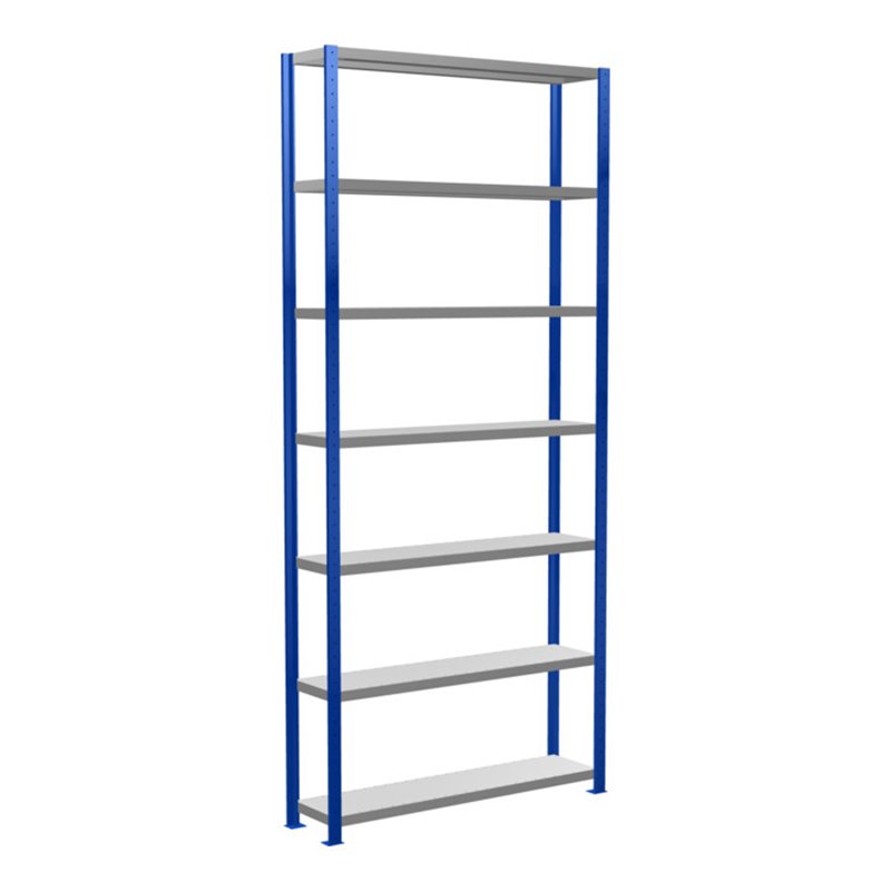 Schulte Grundregal Steckregal MULTIplus250 3000 x 1300 x 300 mm 7 Fachböden Kreuzstrebe RAL 5010 enzianblau/verzinkt