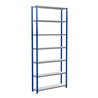 Schulte Grundregal Steckregal MULTIplus250 3000 x 1300 x 300 mm 7 Fachböden Kreuzstrebe RAL 5010 enzianblau/verzinkt