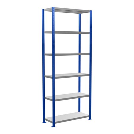 Schulte Grundregal Steckregal MULTIplus250 2500 x 1000 x 400 mm 6 Fachböden Kreuzstrebe RAL 5010 enzianblau/verzinkt