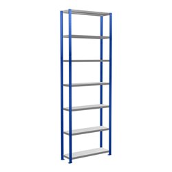 Schulte Grundregal Steckregal MULTIplus250 3000 x 1000 x 300 mm 7 Fachböden Kreuzstrebe RAL 5010 enzianblau/verzinkt