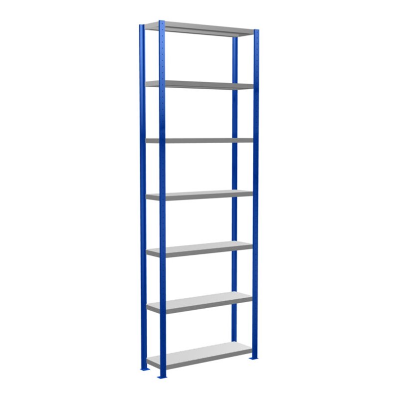 Schulte Grundregal Steckregal MULTIplus250 3000 x 1000 x 300 mm 7 Fachböden Kreuzstrebe RAL 5010 enzianblau/verzinkt