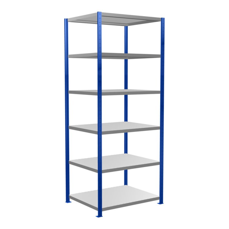 Schulte Grundregal Steckregal MULTIplus250 2500 x 1000 x 800 mm 6 Fachböden Kreuzstrebe RAL 5010 enzianblau/verzinkt