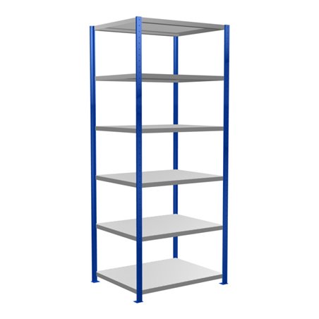 Schulte Grundregal Steckregal MULTIplus250 2500 x 1000 x 800 mm 6 Fachböden Kreuzstrebe RAL 5010 enzianblau/verzinkt