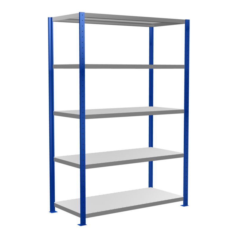 Schulte Grundregal Steckregal MULTIplus250 2000 x 1300 x 600 mm 5 Fachböden Kreuzstrebe RAL 5010 enzianblau/verzinkt