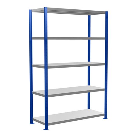 Schulte Grundregal Steckregal MULTIplus250 2000 x 1300 x 500 mm 5 Fachböden Kreuzstrebe RAL 5010 enzianblau/verzinkt