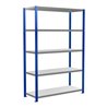 Schulte Grundregal Steckregal MULTIplus250 2000 x 1300 x 500 mm 5 Fachböden Kreuzstrebe RAL 5010 enzianblau/verzinkt