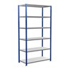Schulte Grundregal Steckregal MULTIplus250 2500 x 1300 x 600 mm 6 Fachböden Kreuzstrebe RAL 5010 enzianblau/verzinkt