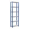 Schulte Grundregal Steckregal MULTIplus250 2500 x 750 x 300 mm 6 Fachböden Kreuzstrebe RAL 5010 enzianblau/verzinkt/verzinkt